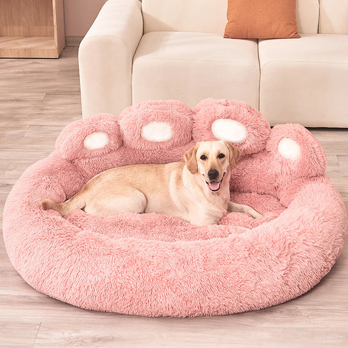 panier moelleux chien orthopédique peluche hiver