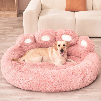 panier moelleux chien orthopédique peluche hiver