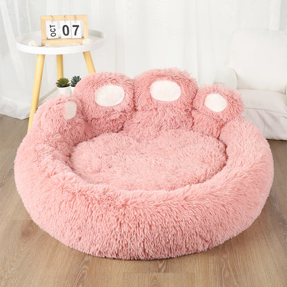 panier moelleux chien orthopédique peluche hiver