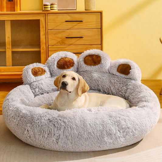 panier moelleux chien orthopédique peluche hiver