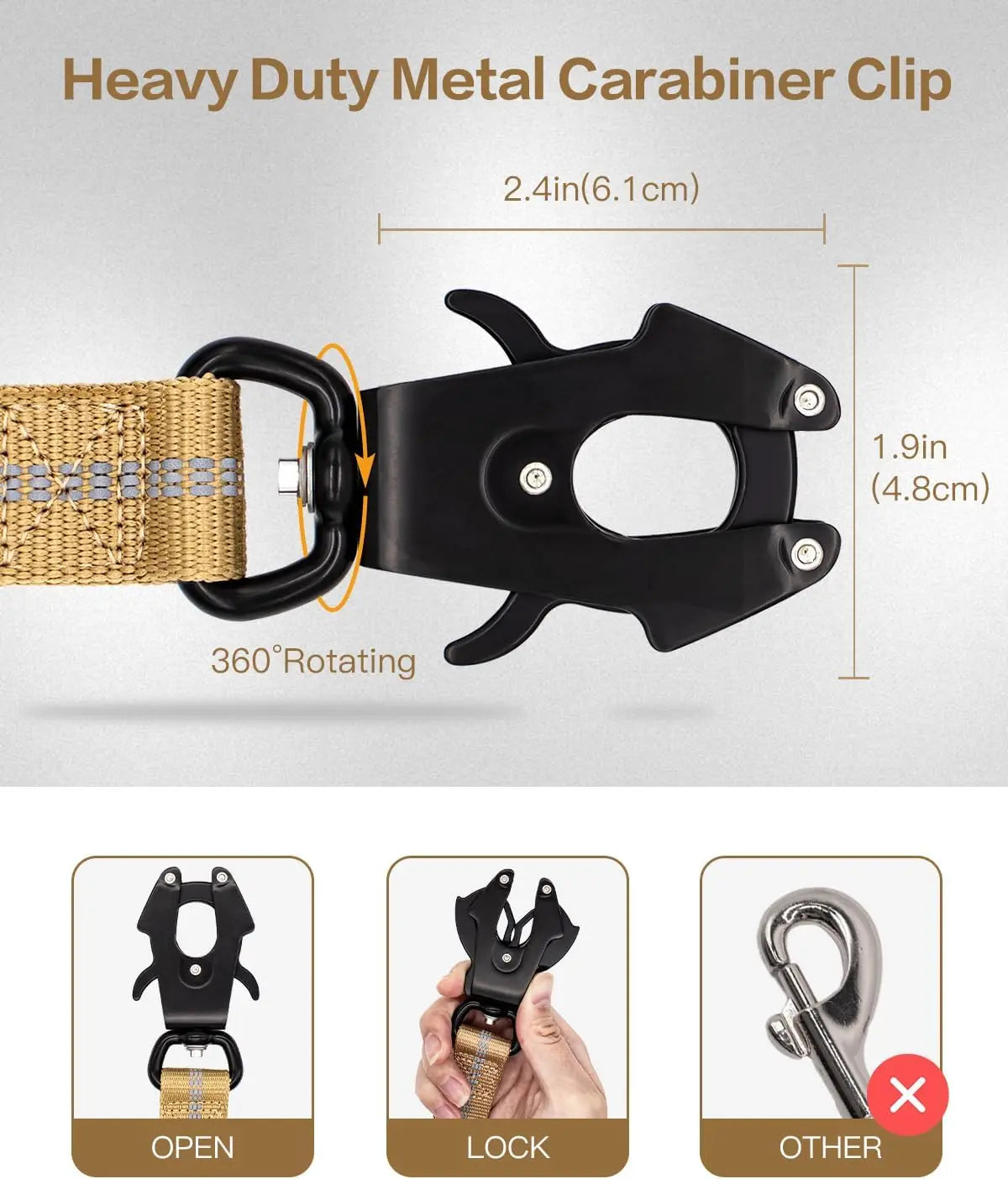 laisse élastique pour chien anti traction réfléchissante