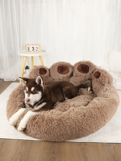 panier moelleux chien orthopédique peluche hiver