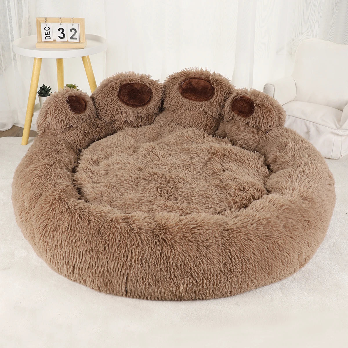 panier moelleux chien orthopédique peluche hiver